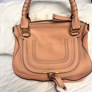LIKE NEW Chloe Marcie Bag in Peach Bloom/Terracotta Pink